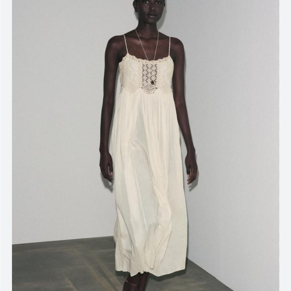 Zara Dresses & Skirts - Zara NWT ZW Collection crochet strap dress 6895/276